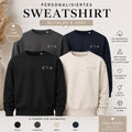 Personalisiertes Sweatshirt mit Initialen & Herz  Bestickter Unisex Oversized Sweater  Geschenk für Paare  Jahrestag   Couple Sweater
