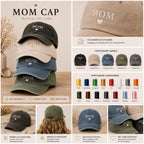 MOM Cap Bestickt | Vintage Baseball Cap für Mama | Gestickte Mütze | Muttertagsgeschenk | Geschenk für Mama | Baumwoll Cap Damen
