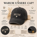 MOM Cap Bestickt | Vintage Baseball Cap für Mama | Gestickte Mütze | Muttertagsgeschenk | Geschenk für Mama | Baumwoll Cap Damen